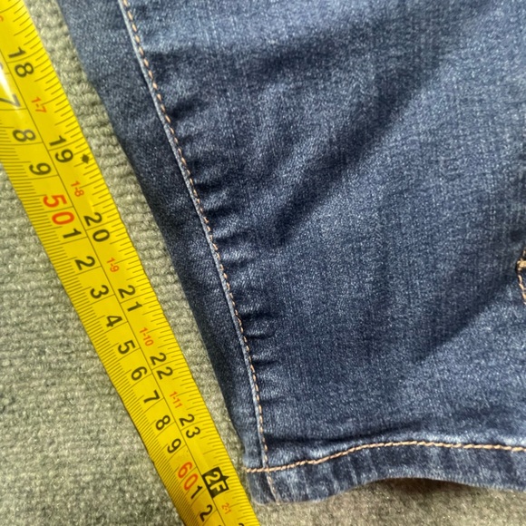 1822 Denim Blue Skinny Jeans with Button-Hem Detail - Picture 6 of 10